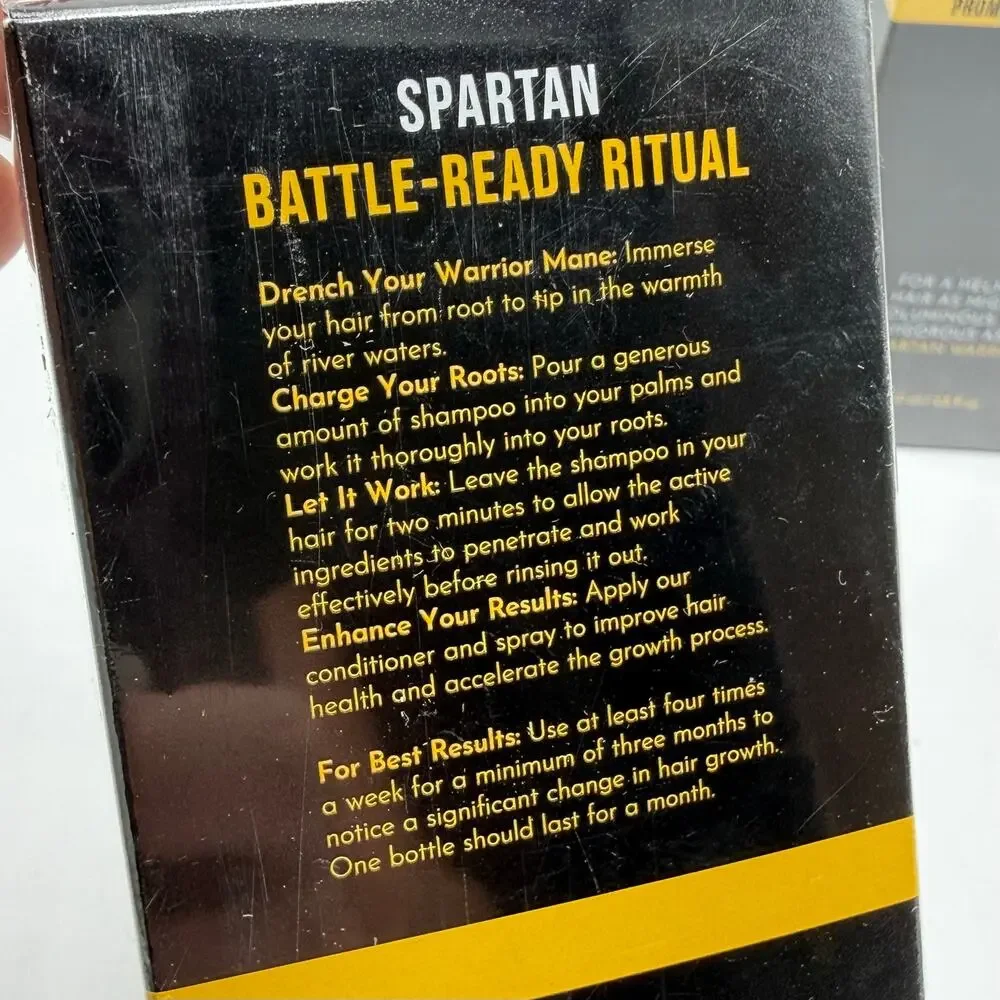 Lot of 3 Spartan Root Activator Shampoo 6.8oz 200ml Bottles Promotes Hair Growth